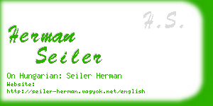 herman seiler business card